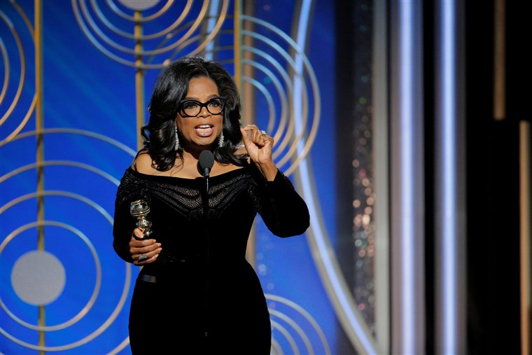 ओपरा Winfrey speaks after accepting the Cecil B. Demille Award
