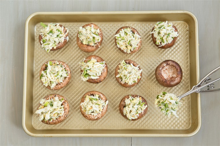  healthy version of Outback Steakhouse's Crab Stuffed Mushrooms
