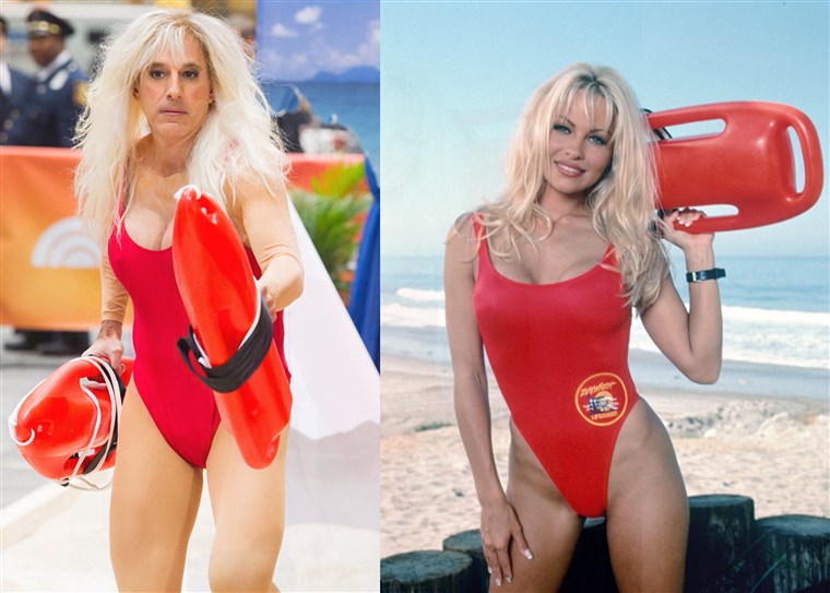 מאט Lauer, Pamela Anderson in the classic Baywatch bikini