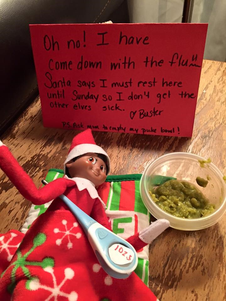  Blixen family's elf is under the weather.