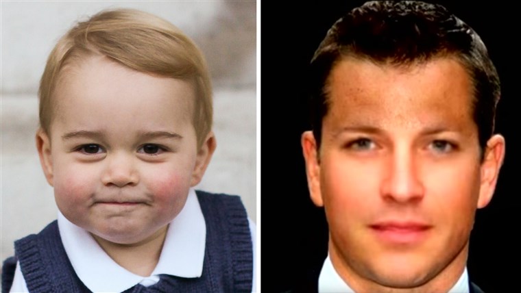 Znanstvenici from the University of Bradford predict this is what the prince will look like at age 40.