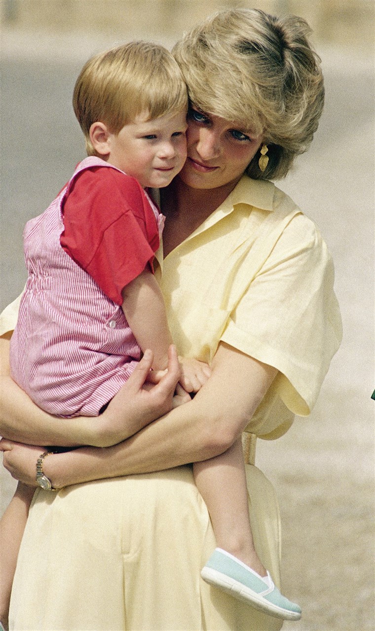 נסיכה Diana with Prince Harry
