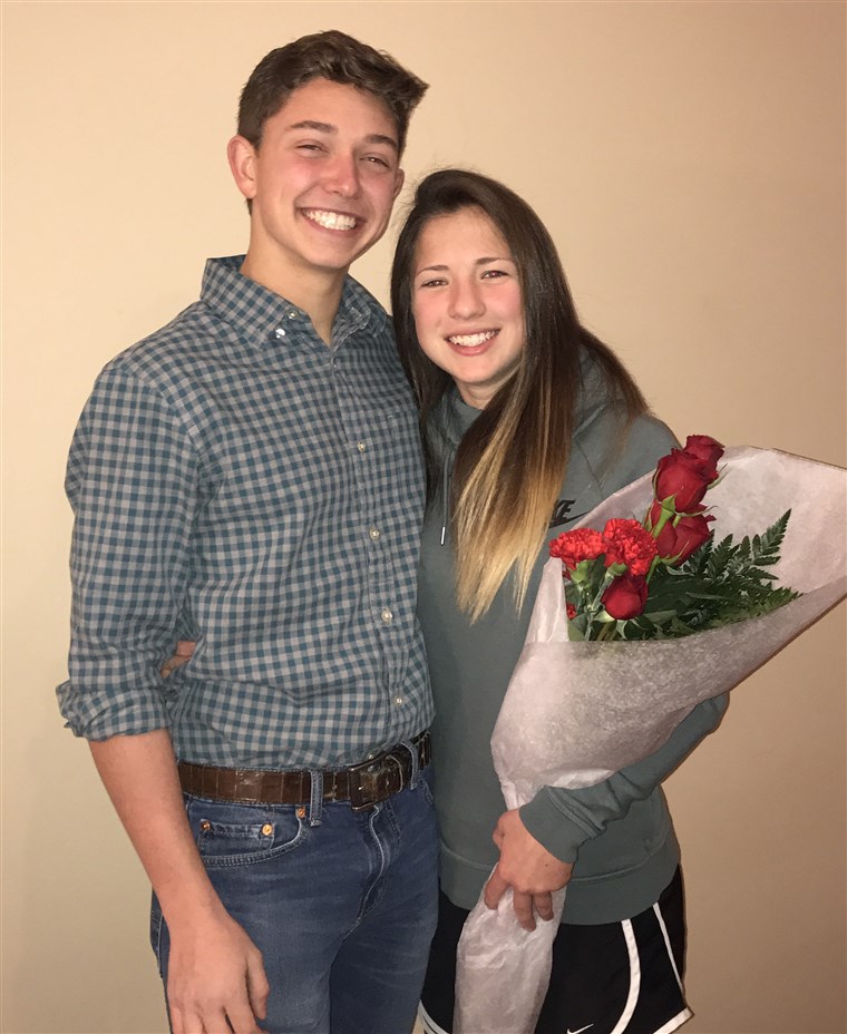 क्या's your prom date done for you lately? Joran Fuller and Claire Short after he revealed his creative promposal.
