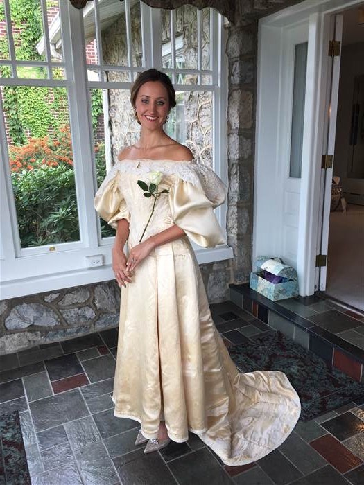 Abigail Kingston will be the 11th in her family to wear her wedding dress.