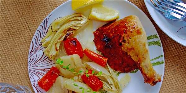 नींबू-थाइम Roast Chicken