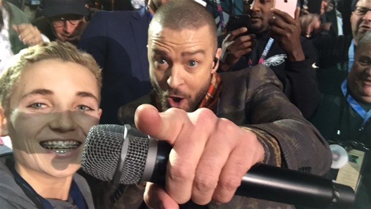 सेल्फी Kid and Justin Timberlake