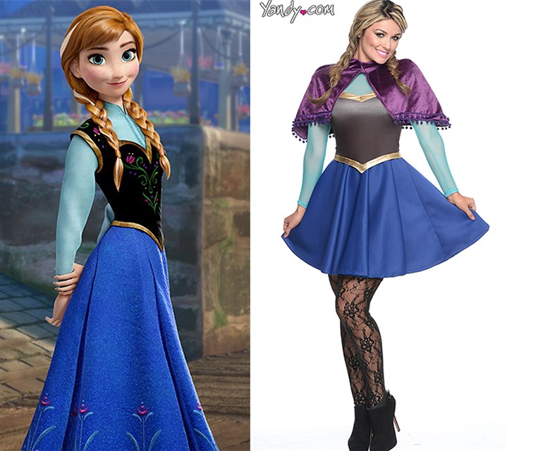 अन्ना from Frozen compared to her 