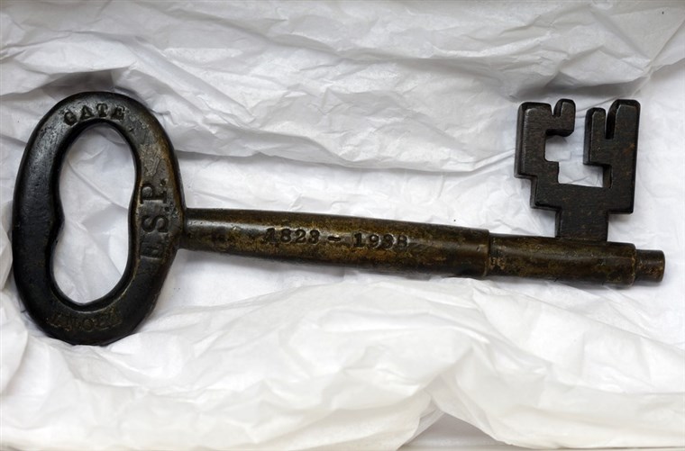  key to the original front gate at the Eastern State Penitentiary in Philadelphia. 