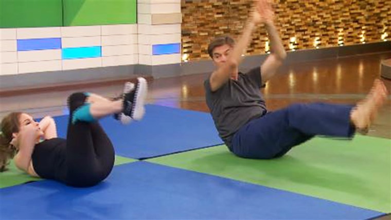 Radost Bauer joined Dr. Mehmet Oz for a quick yoga sequence