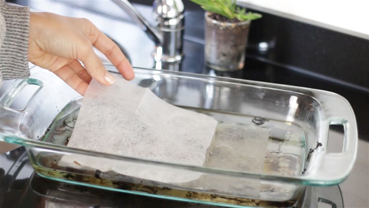  conditioners in the dryer sheet help de-grease your dirtiest dishes and pans.