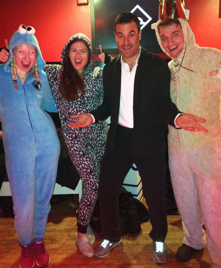 Suitsy's not only boardroom-appropriate — it fits right in at a onesie-themed dance party such as Daybreaker, a morning dance party series in New York that begins at 6 a.m.