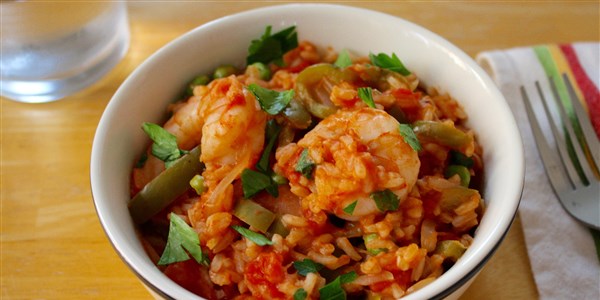 Egy-Pot Spanish Shrimp and Rice