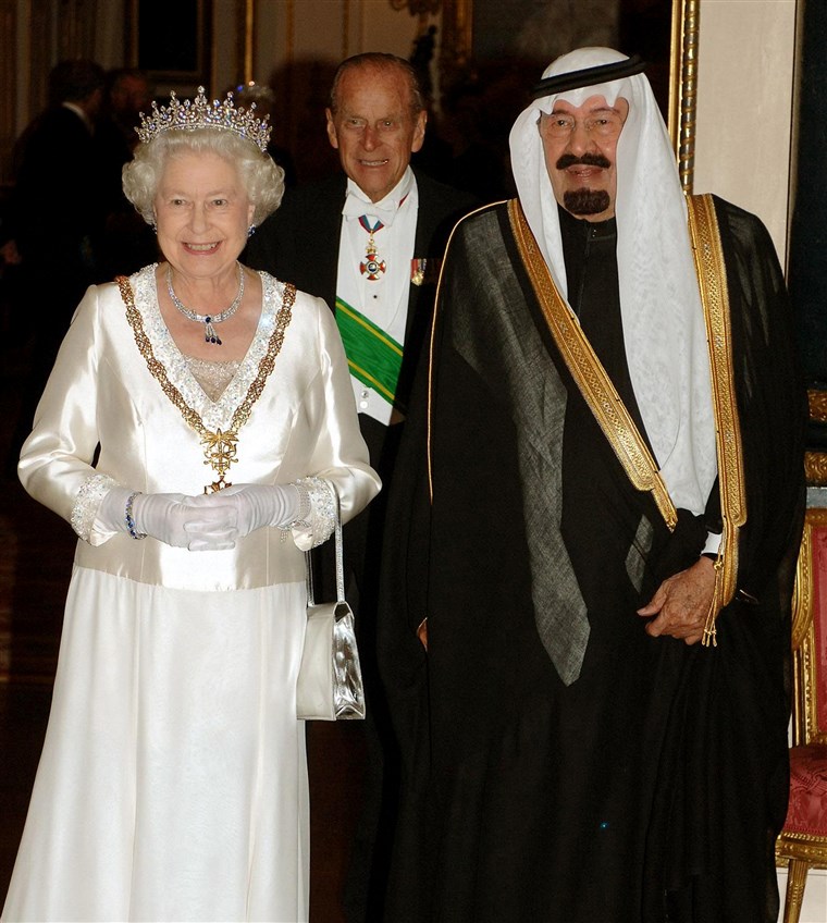 सऊदी King Abdullah bin Abd al-Aziz, Queen Elizabeth