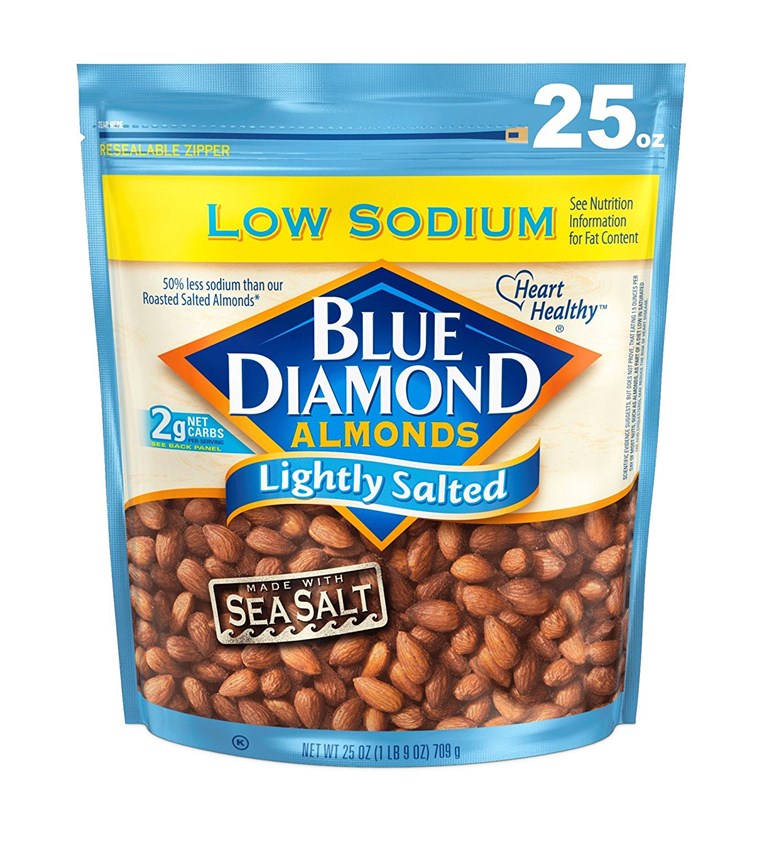 नीला Diamond Almonds Low-Sodium Lightly Salted