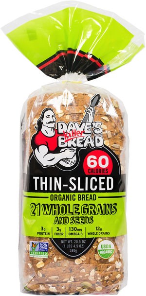 डेव's Killer Bread Thin-Sliced Organic 21 Whole Grains and Seeds