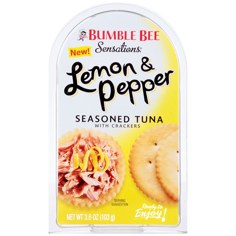 बुम्बल Bee Sensations Lemon & Pepper Seasoned Tuna with Crackers