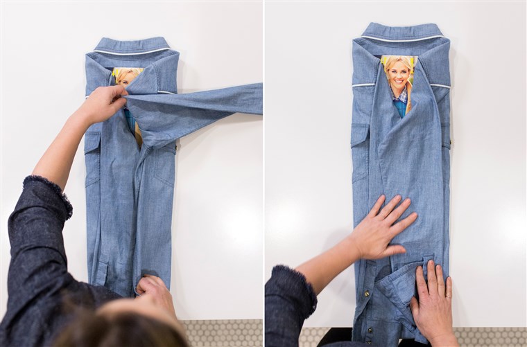 रहना organized: How to fold a dress shirt