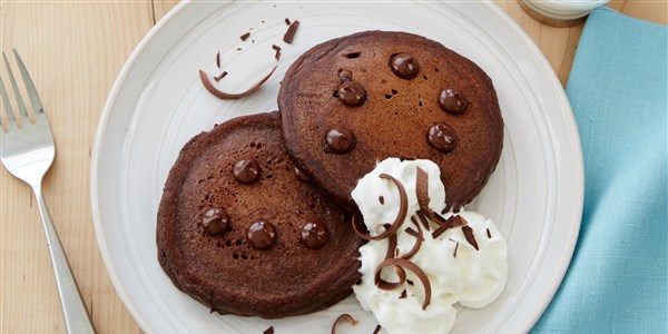 Dvostruko Chocolate Chip Pancakes