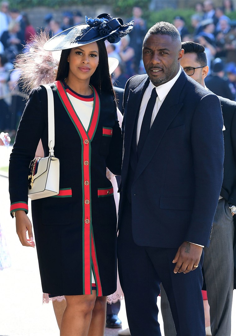 Idris Elba and Sabrina Dhowre at royal wedding