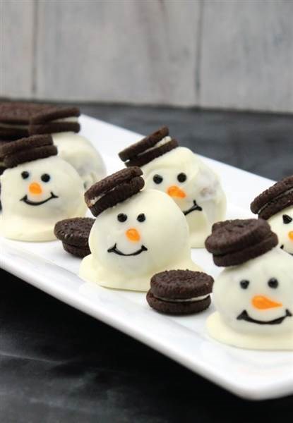 क्रिसमस cookies: Melting snowman cookie balls