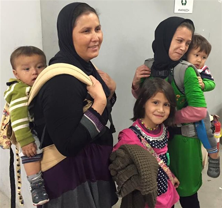 Dva Afghan mothers were elated when they realized their arms were free.