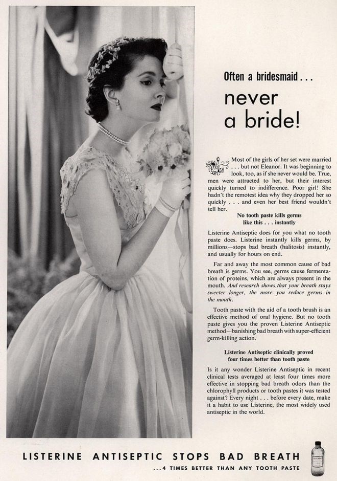Listerine ad about bridesmaid