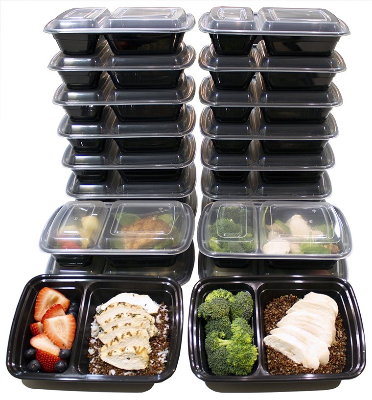 32 גרם 2-Compartment Meal Prep Containers