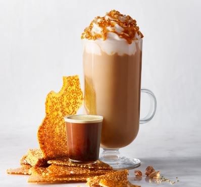 סטארבקס Golden Sesame Caramel Crunch Latte