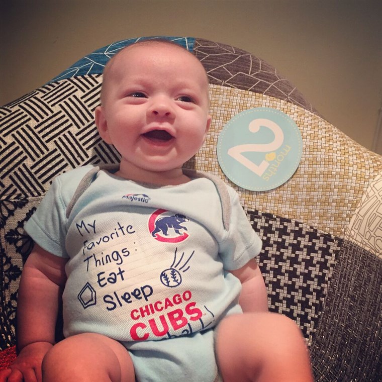 Ericka Villarreal's son Ocean at 2 months; he's now a happy, healthy little boy