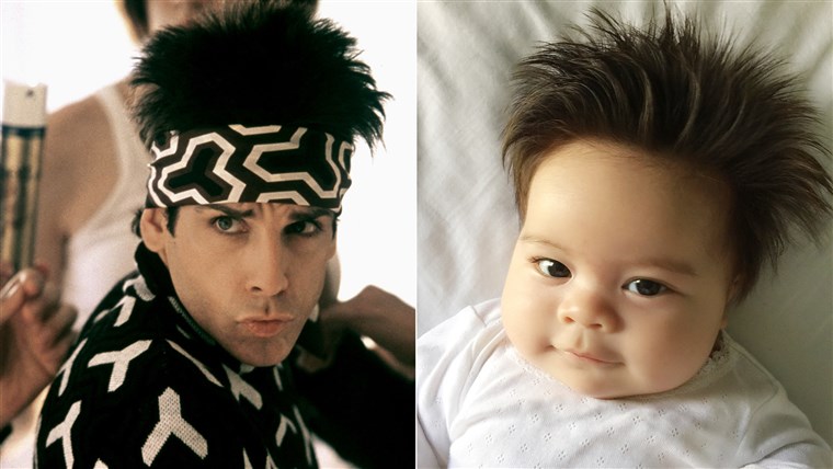 מקסים baby's crazy hair looks like Derek Zoolander