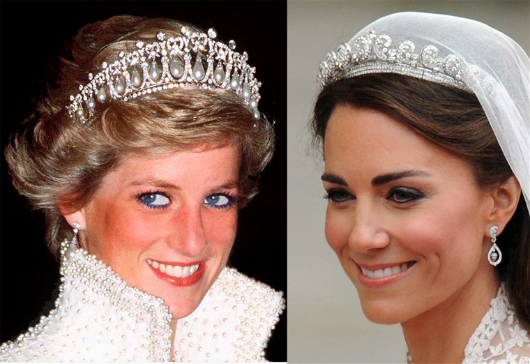 Princeza Diana, Duchess Kate wearing tiaras