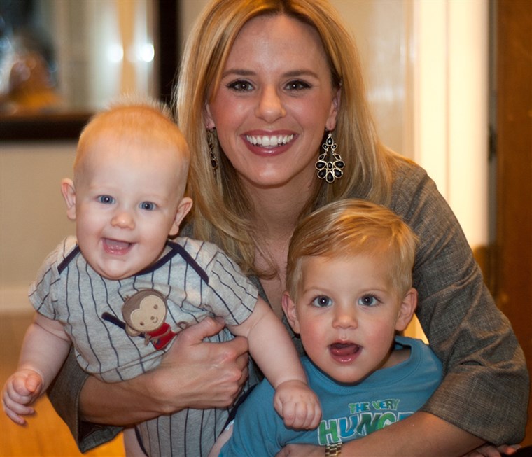 irska Taylor and her children, Rhett, 7 months, and Lane, 2