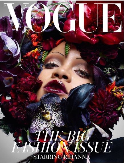 ריהאנה eyebrows British Vogue