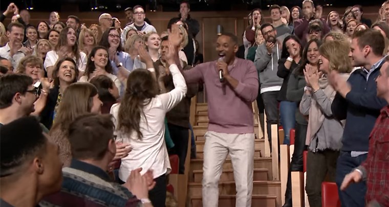 मर्जी Smith was on Jimmy Fallon last night, and he and Fallon had a fun medley of tv theme songs.