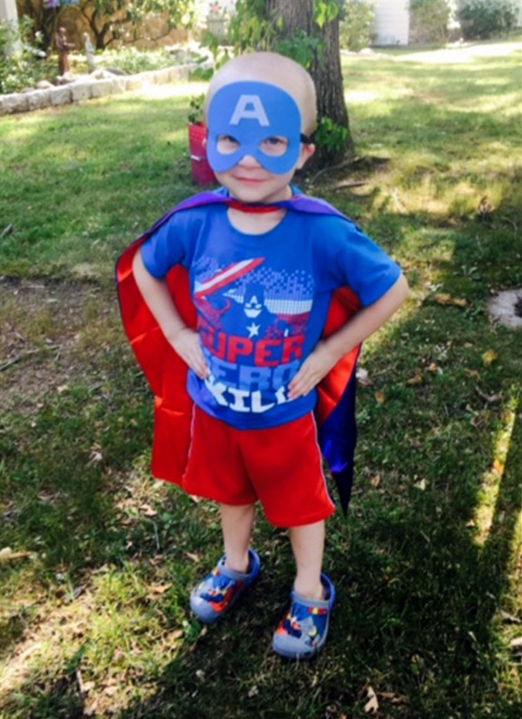 सुपर हीरो artwork brings smiles to boy battling cancer