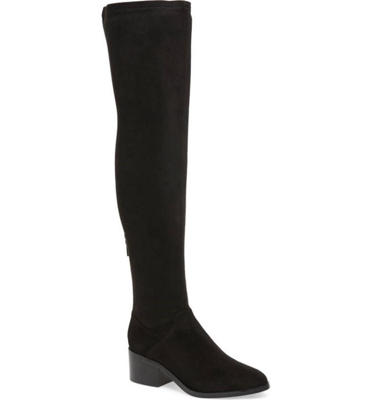 Nad the knee steve madden boots in black