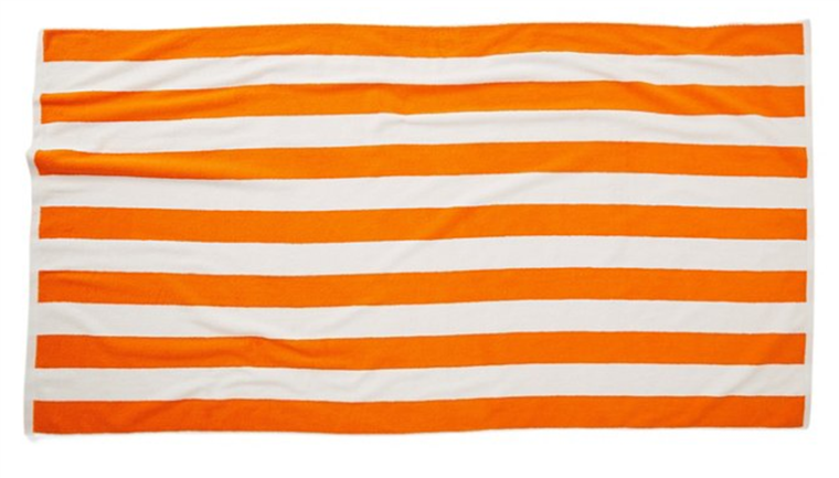 קאבאנה Stripe Orange beach towel