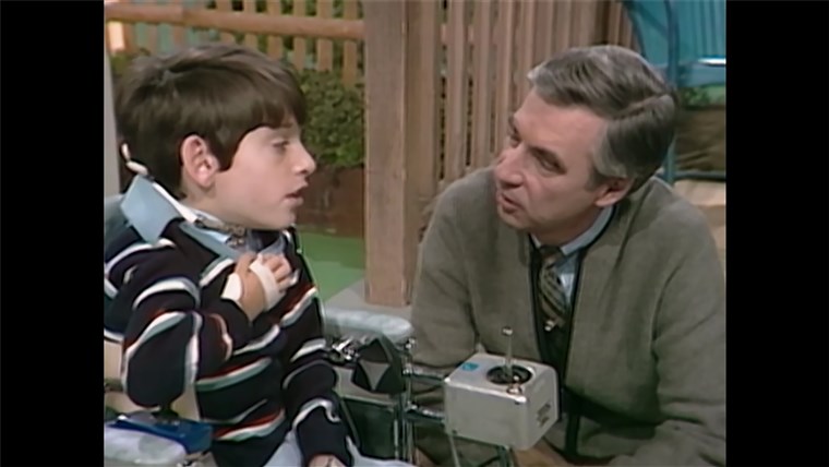 Rogers made a point of inviting guests with various differences or disabilities onto his show. Jeff Erlanger, who is quadriplegic, once appeared in an episode to explain why he used an electric wheelchair. 